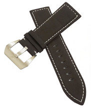 24mm Genuine Leather Watch Band Strap Fits CITIZEN H800 S081157 Dark BR Pin  - £11.94 GBP