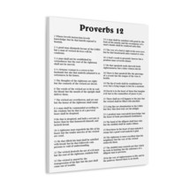  Proverbs Chapter 12 White Bible Canvas Christian Wall Art Ready - £60.74 GBP+