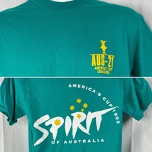 Spirit of Australia AUS-21 Americas Cup 1992 Vtg T-Shirt sz Large Single Stitch - £30.31 GBP