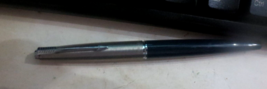 PARKER FELT TIP PEN dark blue &amp; CHROME MADE IN USA - £29.50 GBP