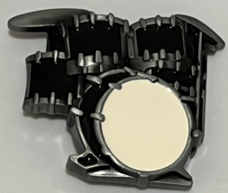 Drum Set Metal Enamel Belt Buckle Rock Music Entertainment Rock N Roll - £12.72 GBP