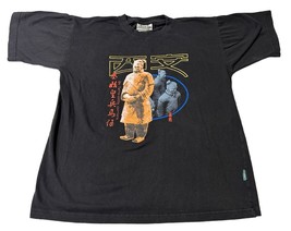 Chinese Terracotta Pandak Shirt Mens Small Black Vintage Tee Short Sleeve - $16.69