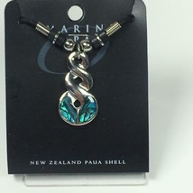 Marine Opal Blue New Zealand Paua Shell Pendant Necklace - £12.51 GBP