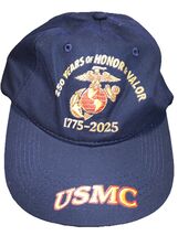 USMC 250th Anniversary Navy Hat Marine Corps 1775-2025 - $364.99 MXN
