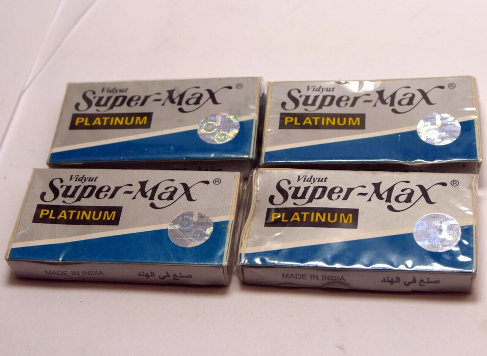 20 Vidyut Super Max Double Edge Platinum Razor Blades  4 - 5 Pack lot - $8.03