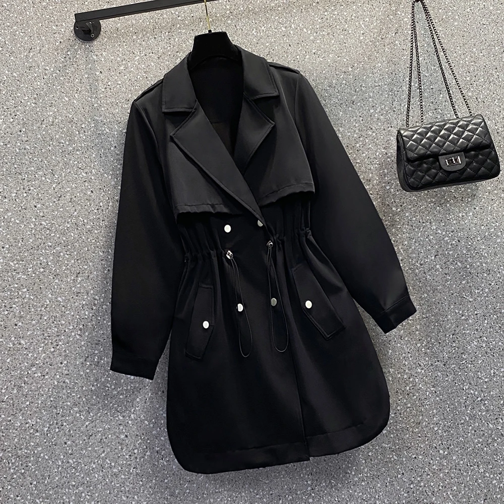 SuperAen 2021 Autumn New Oversized Fashionable Slim Windbreaker Coat Single Brea - £147.90 GBP