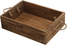 Mygift 13 Inch Rustic Brown Wood Decorative Storage Organizer Bin With, ... - £34.42 GBP