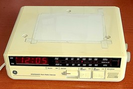 Vintage GE General Electric Spacemaker 7-4295A AM/FM Clock Radio Works - £18.38 GBP