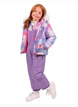 Spyder Boys Girls Snowsuit Purple 2-Piece Jacket Bib Pants Water-Resistant - $59.99