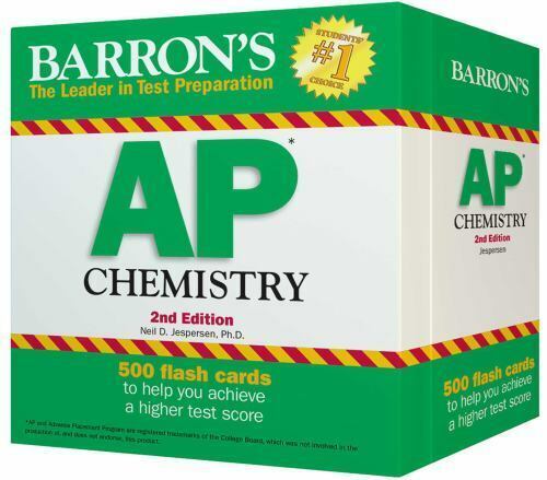Barron&#39;s AP Chemistry Flash Cards, 2nd Edition, Jespersen, Neil D., - $8.99