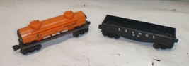 Lot Of 2 Lionel Train Cars - 6112 Gondola &amp; 6465 Orange Tank Car - $21.98