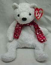 Ty Beanie Babies 2000 White Holiday Teddy Bear 7&quot; Bean Bag Animal Toy New - £11.65 GBP