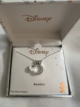 Disney&#39;s Minnie Mouse Head Two Tone Crystal Necklace - $24.95