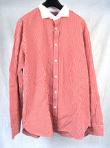 Hickey Freeman Firebird Stripe Red LS Button Down Shirt XL NWT - £27.91 GBP