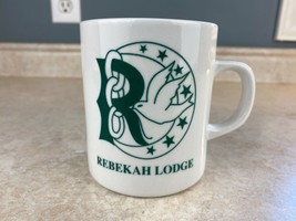 Rebekah  Lodge FLT White And Green 10 OZ Coffee Mug - £7.65 GBP