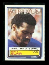 Vintage 1983 Topps Nfc Pro Bowl Football Card #98 Matt Blair Minnesota Vikings - £3.94 GBP