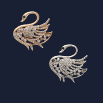 1pc Small Vintage Swan Brooch – Elegant Corsage Pin for Women Jewelry - $13.42