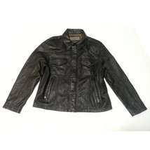 Mark New York Men Size XL Genuine Leather Black Jacket  - £174.42 GBP