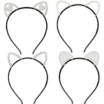 4 Pcs Cat Ears Headband for Girls Halloween Headbands Toddler Headbands ... - £19.42 GBP