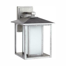 Seagull Lighting Hunnington 1-Light Outdoor 14 in. Weathered Pewter Wall... - $98.99