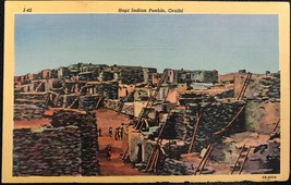 1944 Postcard - Hopi Indian Pueblo, Oraibi Village  - £2.97 GBP