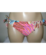 NEW LUCKY BRAND WOMEN&#39;S FEATHERS PRINT SIDE TIE BIKINI SWIMSUIT BOTTOM X... - $27.05 CAD