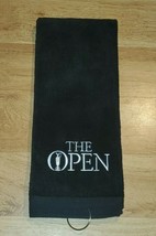 British Open Embroidered Golf Towel 16x26 Black  - £12.58 GBP