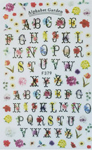 Black Alphabet Letter Nail Stickers Nail Art Designs F379 - £2.54 GBP