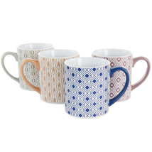 Mr. Coffee Bliss 4 Piece 20oz Can Shaped Stoneware Mug Set in Assorted Colors an - $1,326.23 MXN