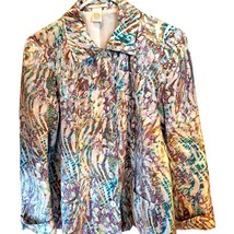 Drapers &amp; Damons Women&#39;s Jacket Multicolor Animal Print Buttons Pockets S - $21.77
