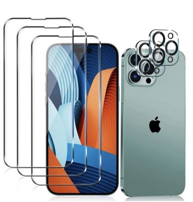 iPhone 14 Plus 5D Tempered Glass Screen &amp; Camera Protectors~9Hardness/Pa... - $2.27