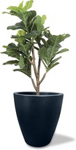 Elly Décor 17 Inch Planter For Garden With Drainage, Large Round,, Black - $69.99