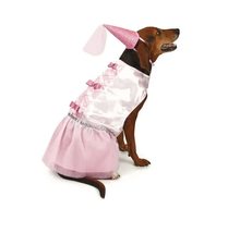 Pink Sparkly Royal Princess Very Cute Dog Costume with Matching Hat and Dress (X - £22.57 GBP+