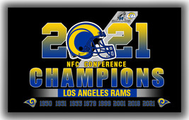 Los Angeles Rams Football Conference Champions Memorable Flag 90x150cm 3... - £11.65 GBP