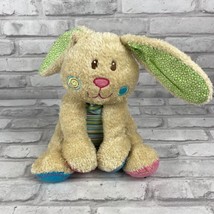 Mary Meyer Rabbit Bunny Plush Striped Tummy Green Pink Blue Easter Lovey... - £12.60 GBP