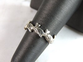 Womens Vintage Estate Sterling Silver Whale Ring 1.9g E2634 - £23.74 GBP