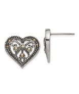 Stainless Steel Marcasite Heart Earrings - $54.87 CAD