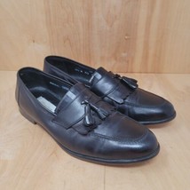 Mezlan Mens Loafers Sz 11.5 M Kilti Tassle Black Leather Casual Dress Shoes - £28.66 GBP