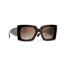Chanel Women&#39;s Square Polarized Sunglasses CH5480H c714/S9 Havana/Brown Gradient - £197.43 GBP