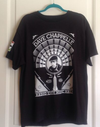 Primary image for NWOT DAVE CHAPPELLE Black T-Shirt by Shepard Fairey 2014 Comedy Tour Sz L
