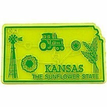 Kansas Sunflower Us State Flexible Magnet 2 Inches - £4.31 GBP
