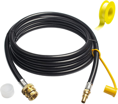 Grill Propane Hose 1/4&quot; Female Quick Disconnect 1LB Connector Dust Caps ... - $33.96
