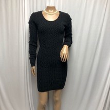 Matty M Sweater Dress Womens Medium Black Cable Knit - £11.07 GBP