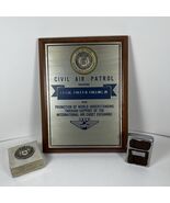 Civil Air Patrol Plaque Paperwork Zippo Lt. Col Foley D Collins Jr WWII ... - $68.17