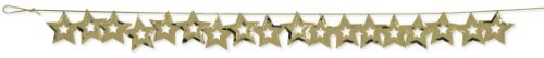 Confetti Party Garland, Gold Metallic Stars - $4.80