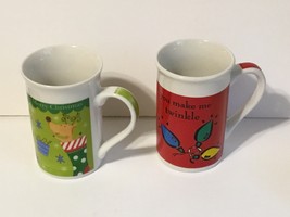 Royal Norfolk 2 Mugs Merry Christmas and You Make Me Twinkle 12 oz - £7.75 GBP