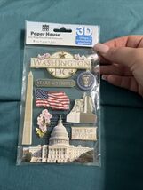 Paper House Washington DC Scrapbooking Card Stickers Flag White House Mo... - $3.96