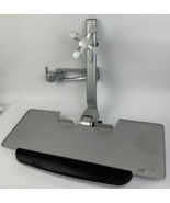 USED Single Monitor &amp; Keyboard Sit-Stand Pole Mount Standing Workstation... - $120.72 CAD