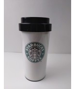 Vintage Starbucks Thermo Serv Travel Tumbler Cup White Mermaid Logo With Lid - $9.90