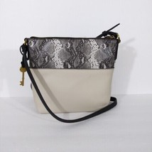 Fossil Amelia Python White Leather Crossbody Handbag SHB2303874 NWT $168 MSRP - £42.87 GBP